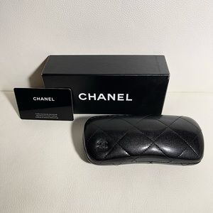 Authentic Chanel glasses case + box